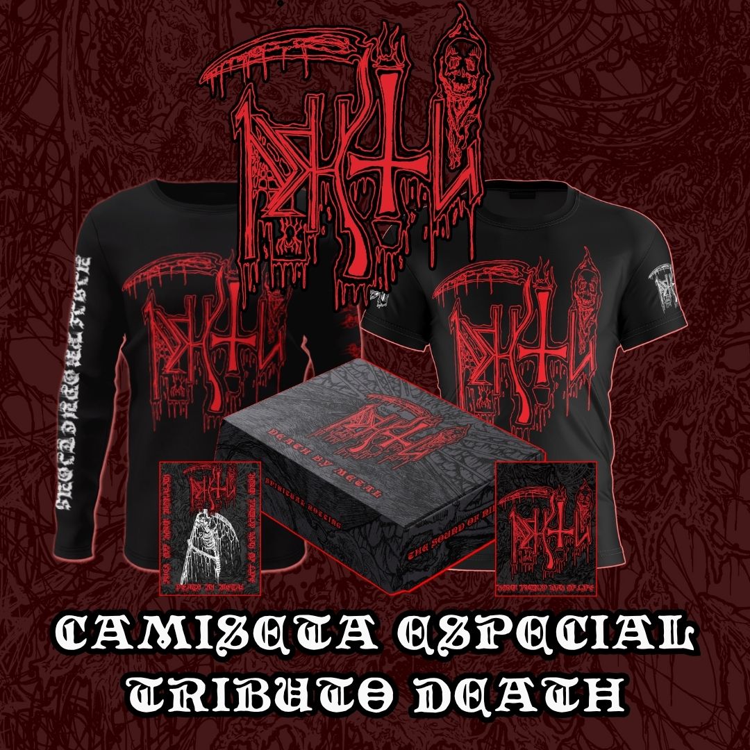 COMBO CAMISETA TRIBUTO DEATH (PRÉ-VENDA)