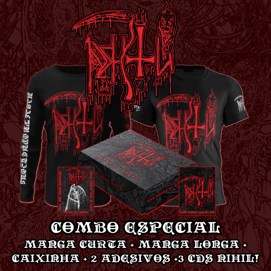 COMBO CAMISETA TRIBUTO DEATH (PRÉ-VENDA)