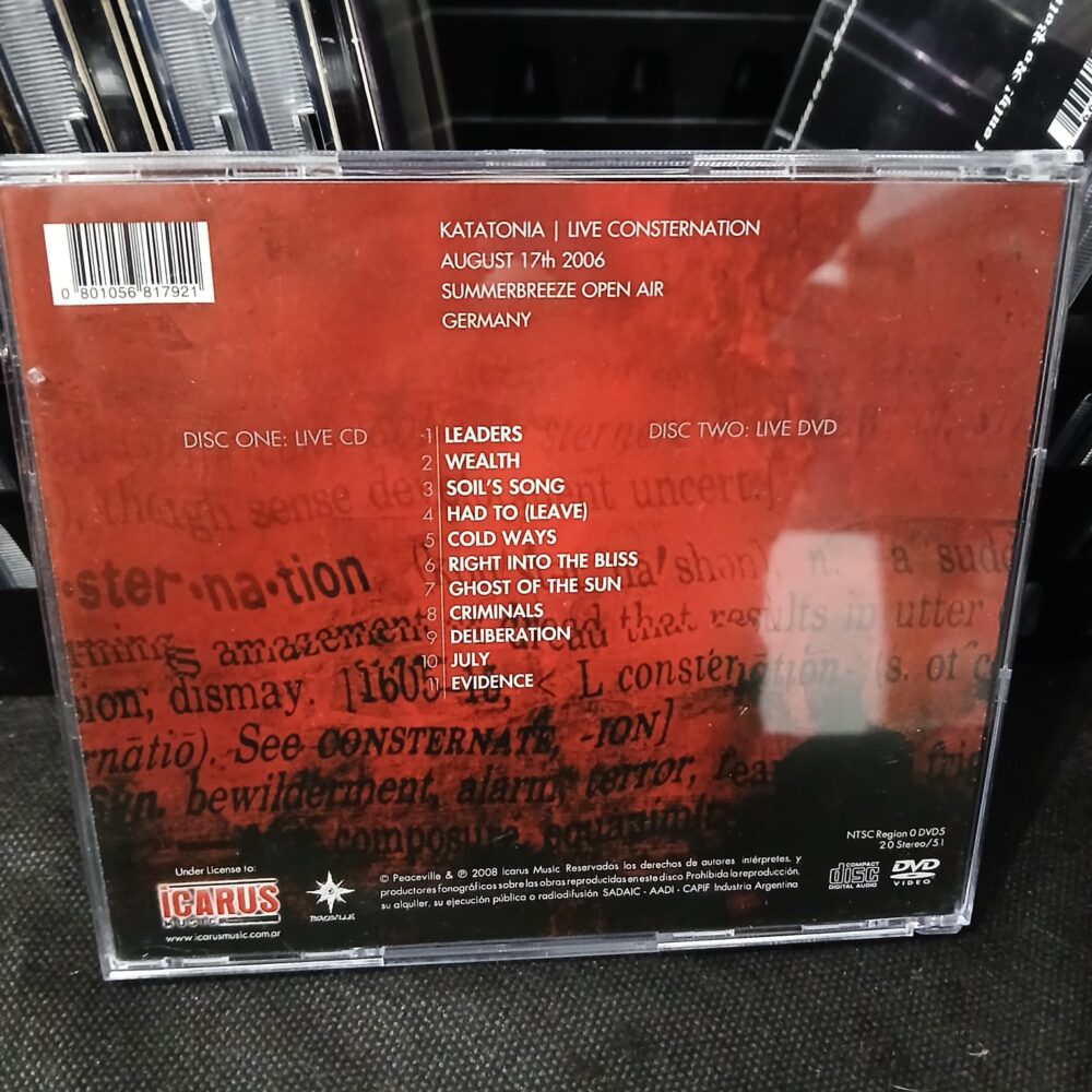 Katatonia - Live Consternation (CD DUPLO USADO) - Imagem 3