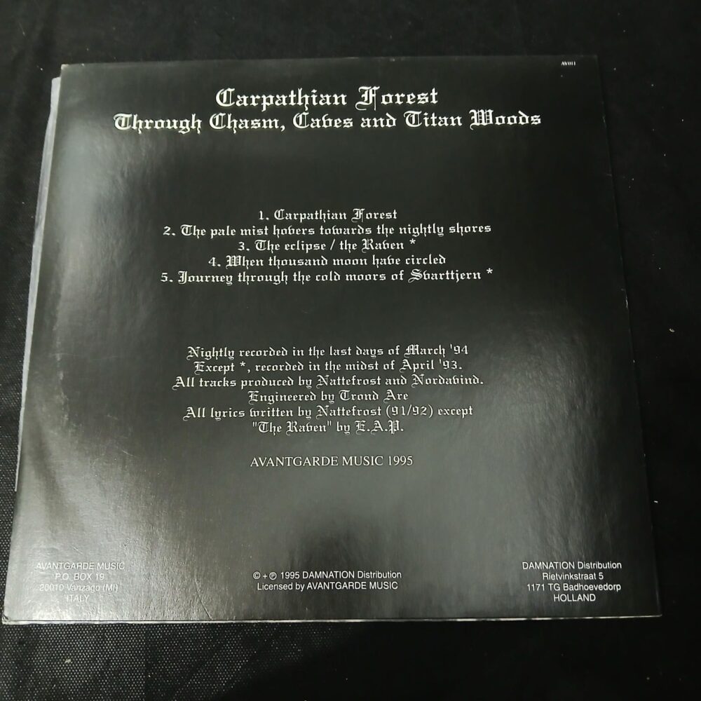 Carpathian Forest – Through Chasm, Caves And Titan Woods (LP USADO) - Imagem 3
