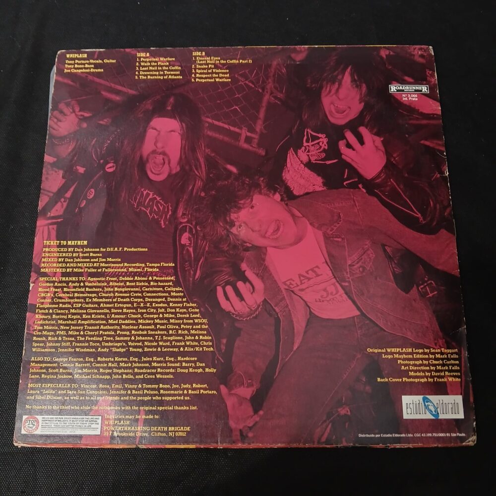 Whiplash – Ticket To Mayhem (LP USADO) - Imagem 3