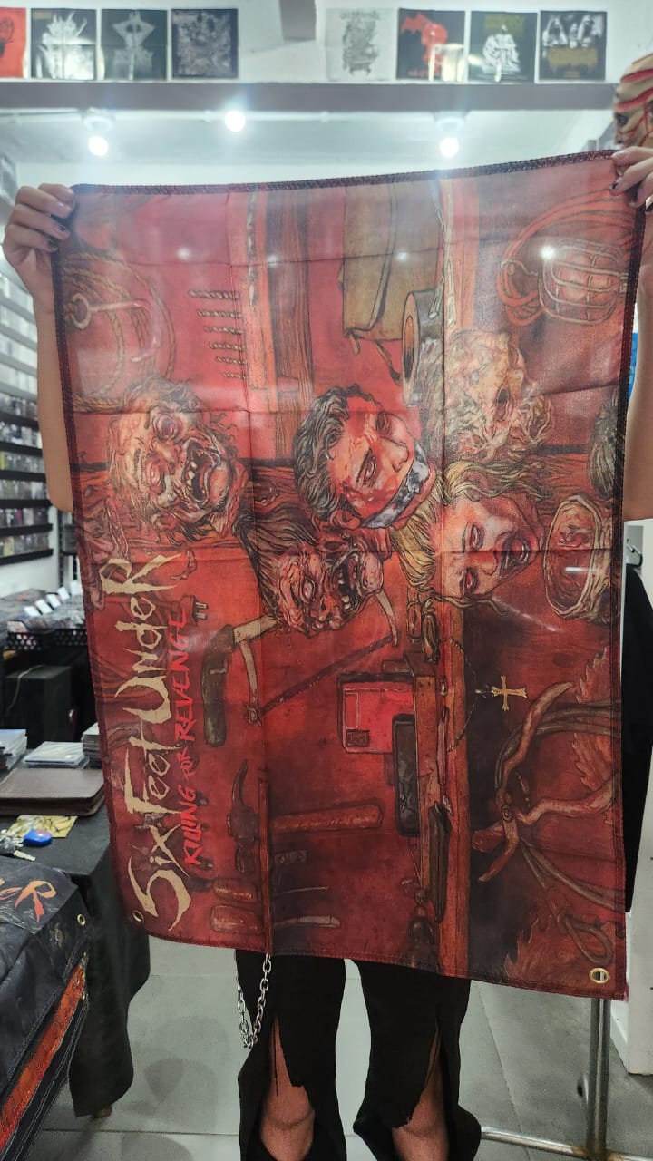 Six Feet Under - Killing For Revenge (BANDEIRA COM ILHÓS)