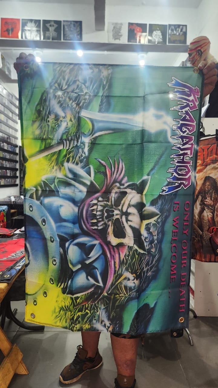 Krabathor - Only Our Death Is Welcome (BANDEIRA COM ILHÓS)