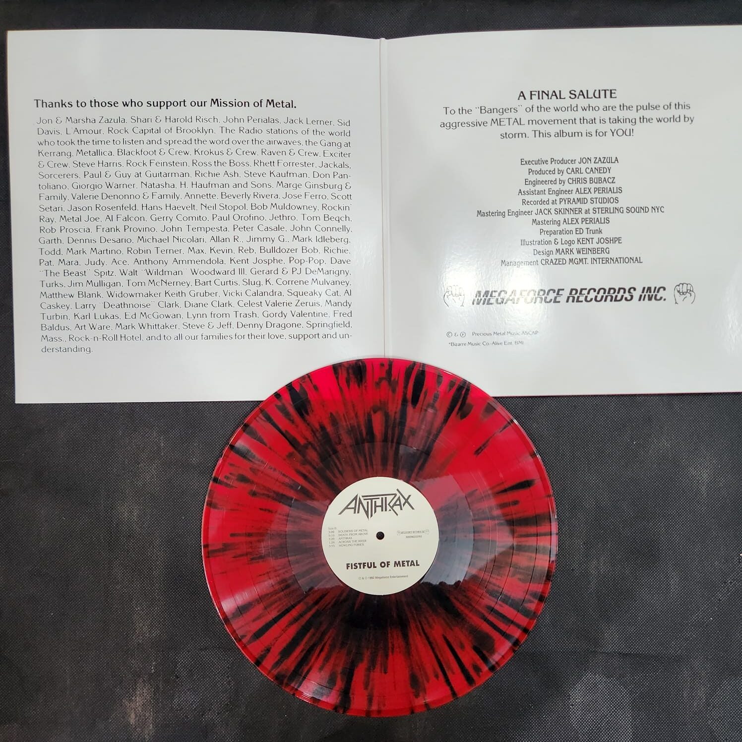 Anthrax – Fistful Of Metal (LP IMPORTADO SPLATTER USADO) - Imagem 3