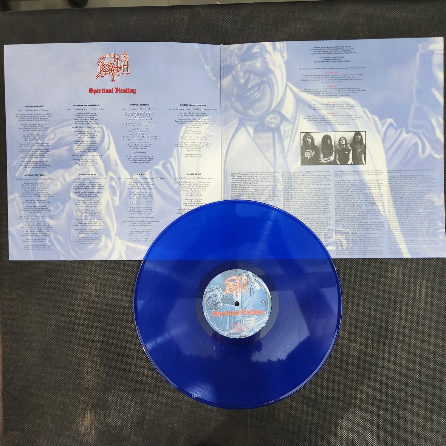 Death – Spiritual Healing (LP IMPORTADO AZUL USADO) - Imagem 3