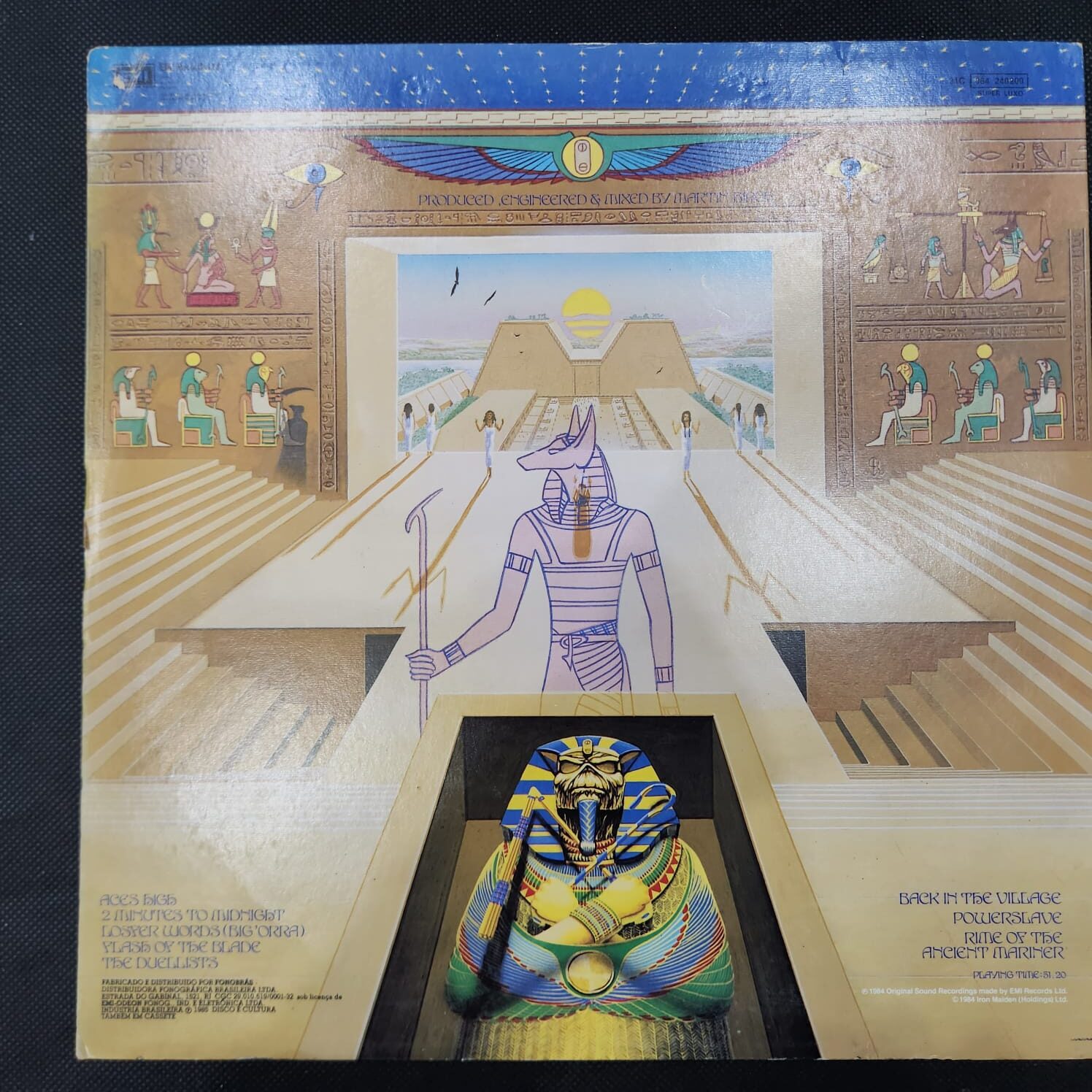 Iron Maiden – Powerslave (LP USADO) - Imagem 5