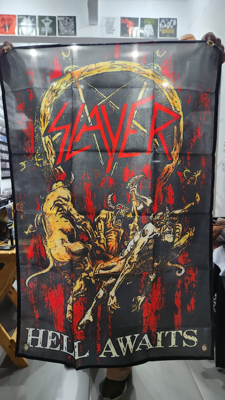 Slayer - Hell Awaits (BANDEIRA IMPORTADA)