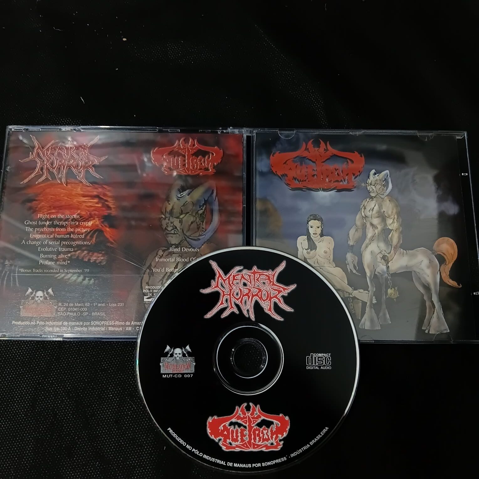 Mental Horror / Queiron – Extreme Evolutive Trauma / Immortal Blood Of Victory (CD USADO) - Imagem 2