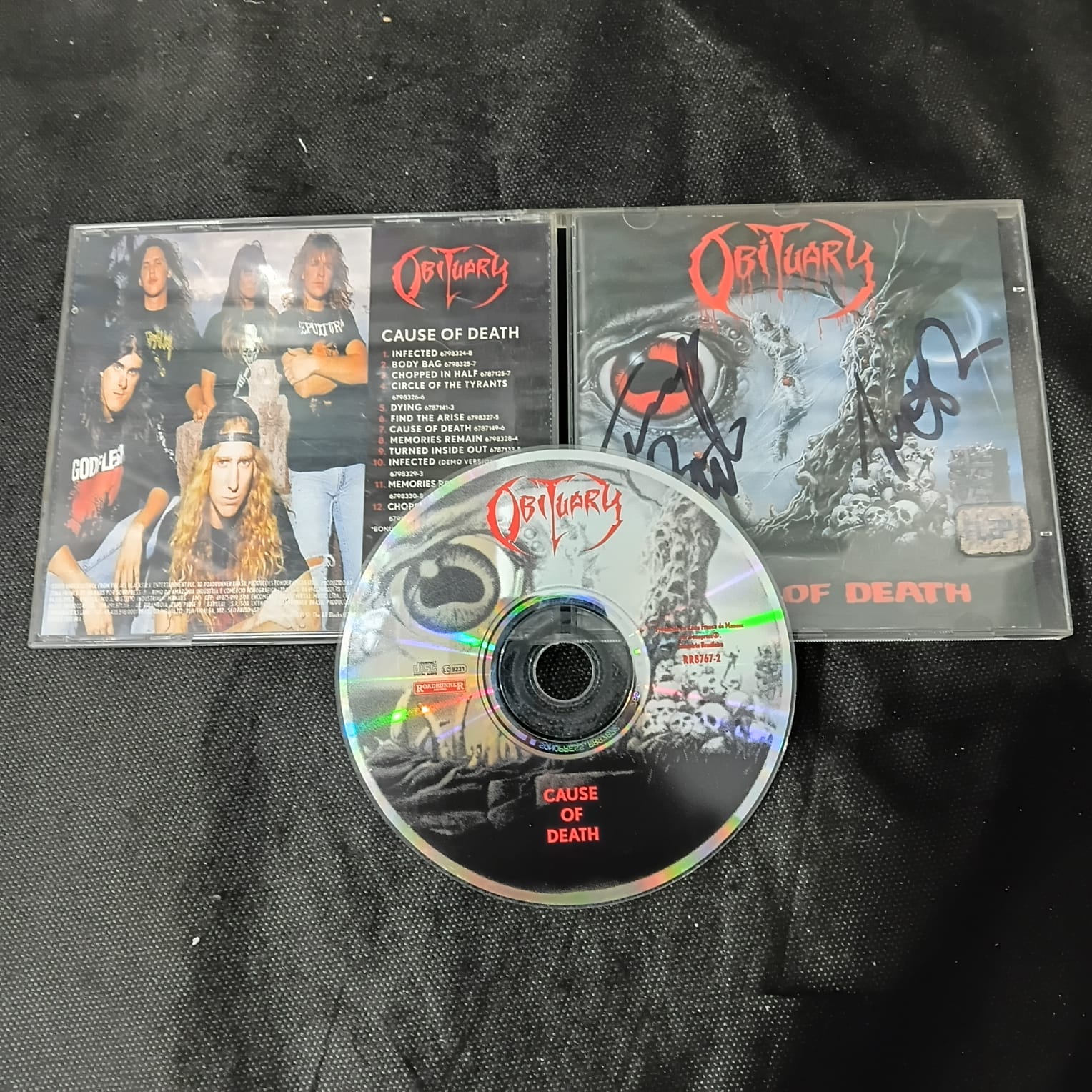 Obituary - Cause Of Death (CD AUTOGRAFADO USADO) - Imagem 2