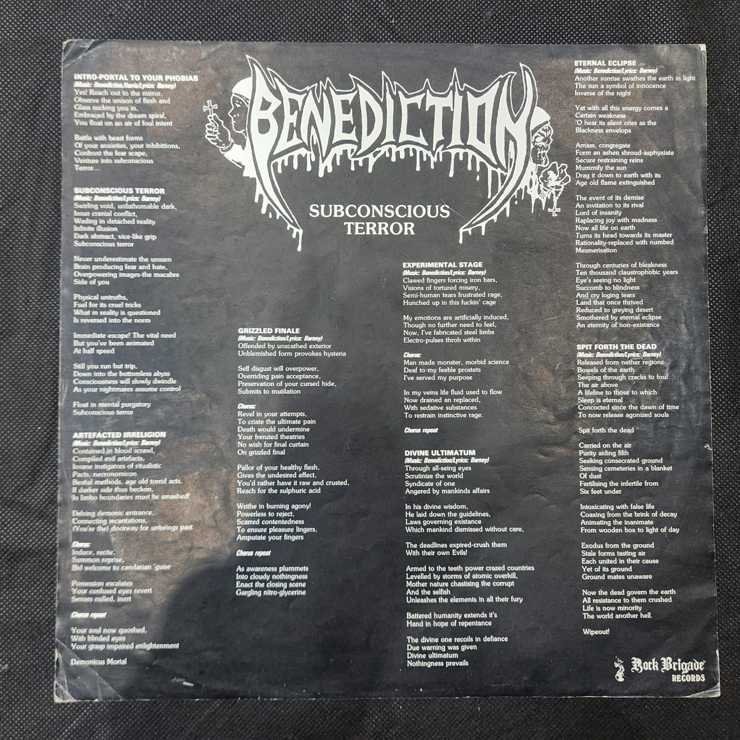 Benediction - Subconcious Terror (LP USADO) - Imagem 6