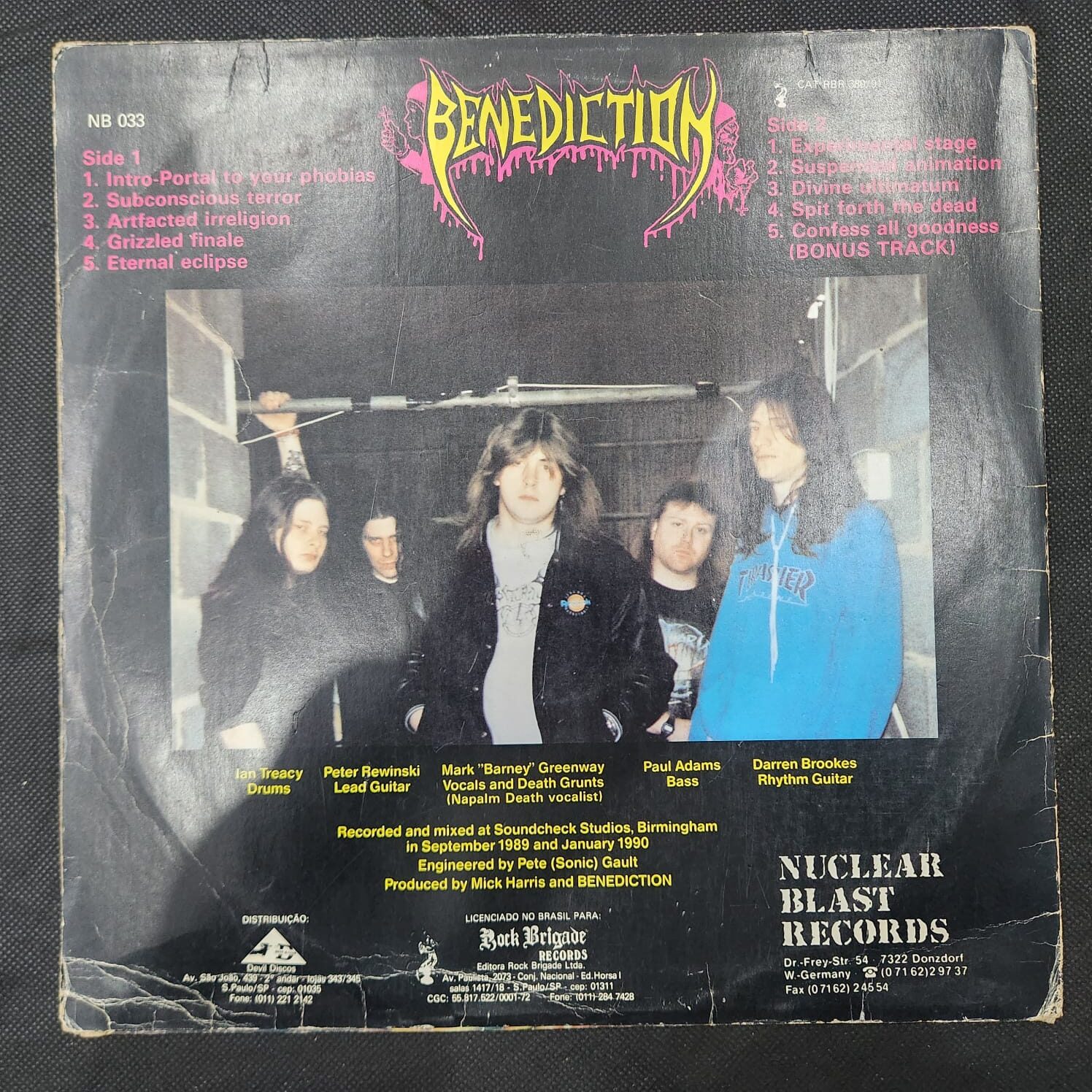 Benediction - Subconcious Terror (LP USADO) - Imagem 3
