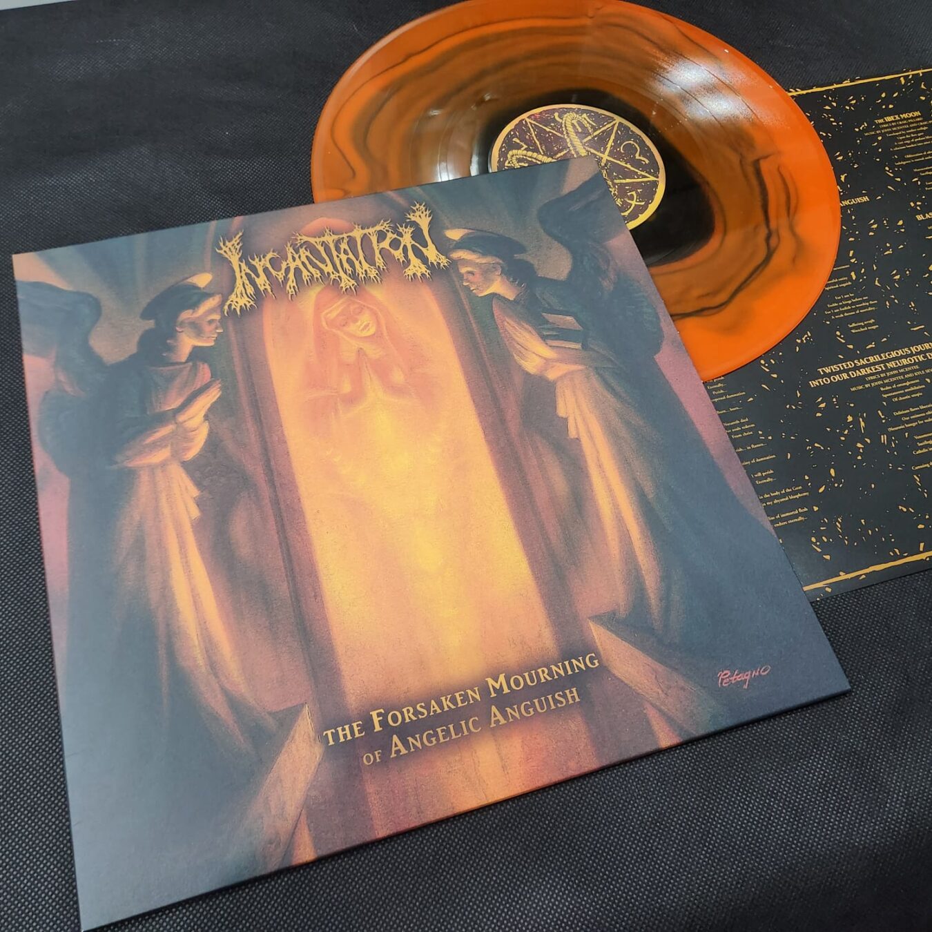 Incantation - The Forsaken Mourning Of Angelic Anguish (LP IMPORTADO LARANJA MESCLADO USADO)