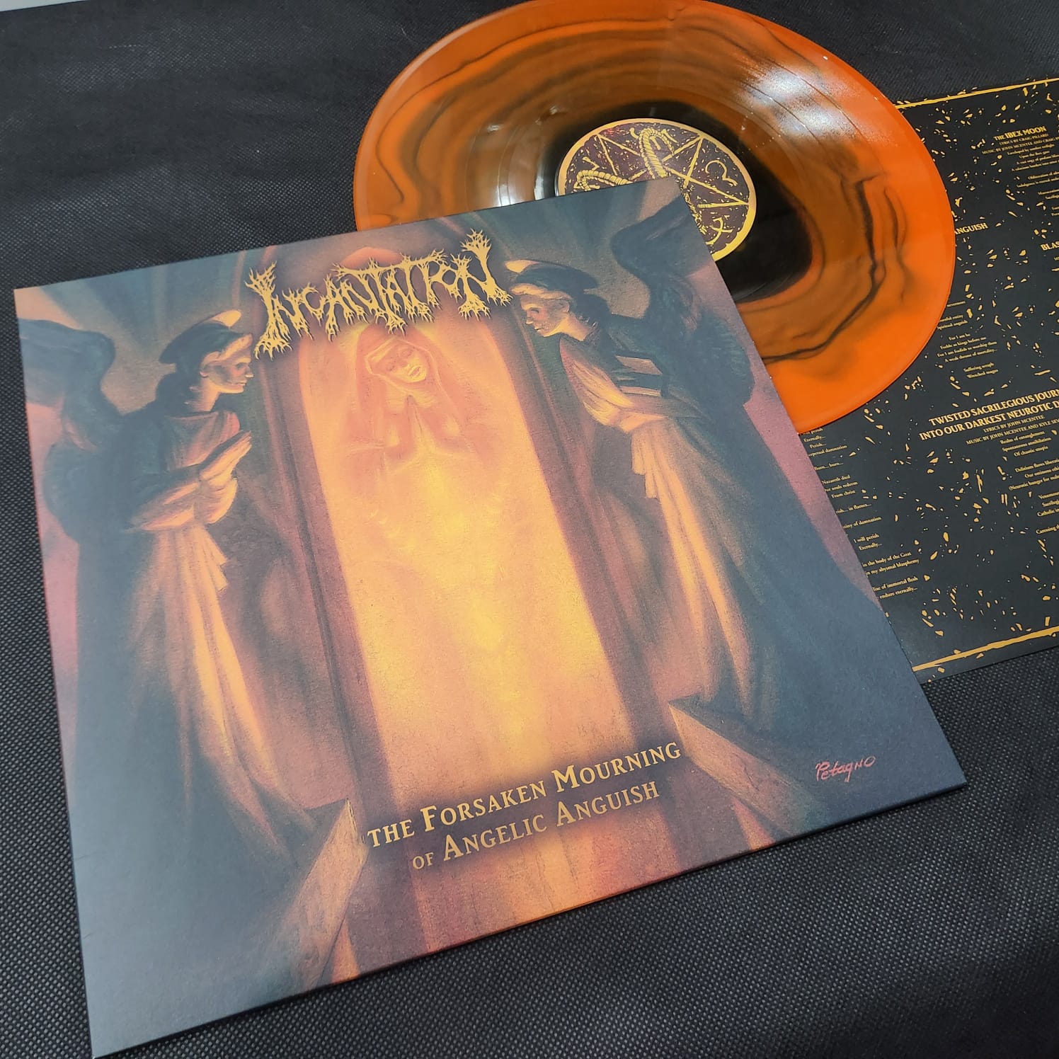 Incantation - The Forsaken Mourning Of Angelic Anguish (LP IMPORTADO LARANJA MESCLADO USADO)