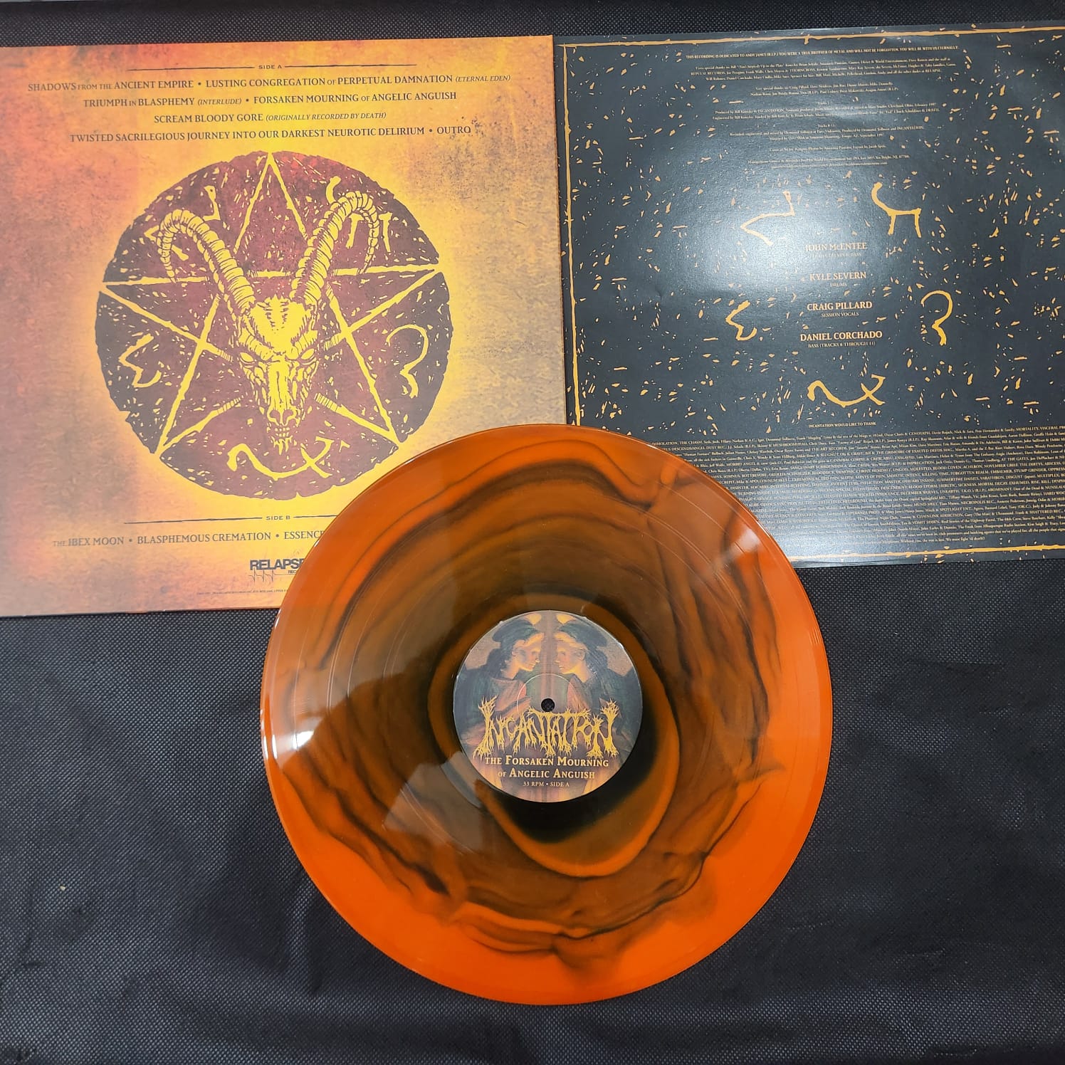 Incantation - The Forsaken Mourning Of Angelic Anguish (LP IMPORTADO LARANJA MESCLADO USADO) - Imagem 3