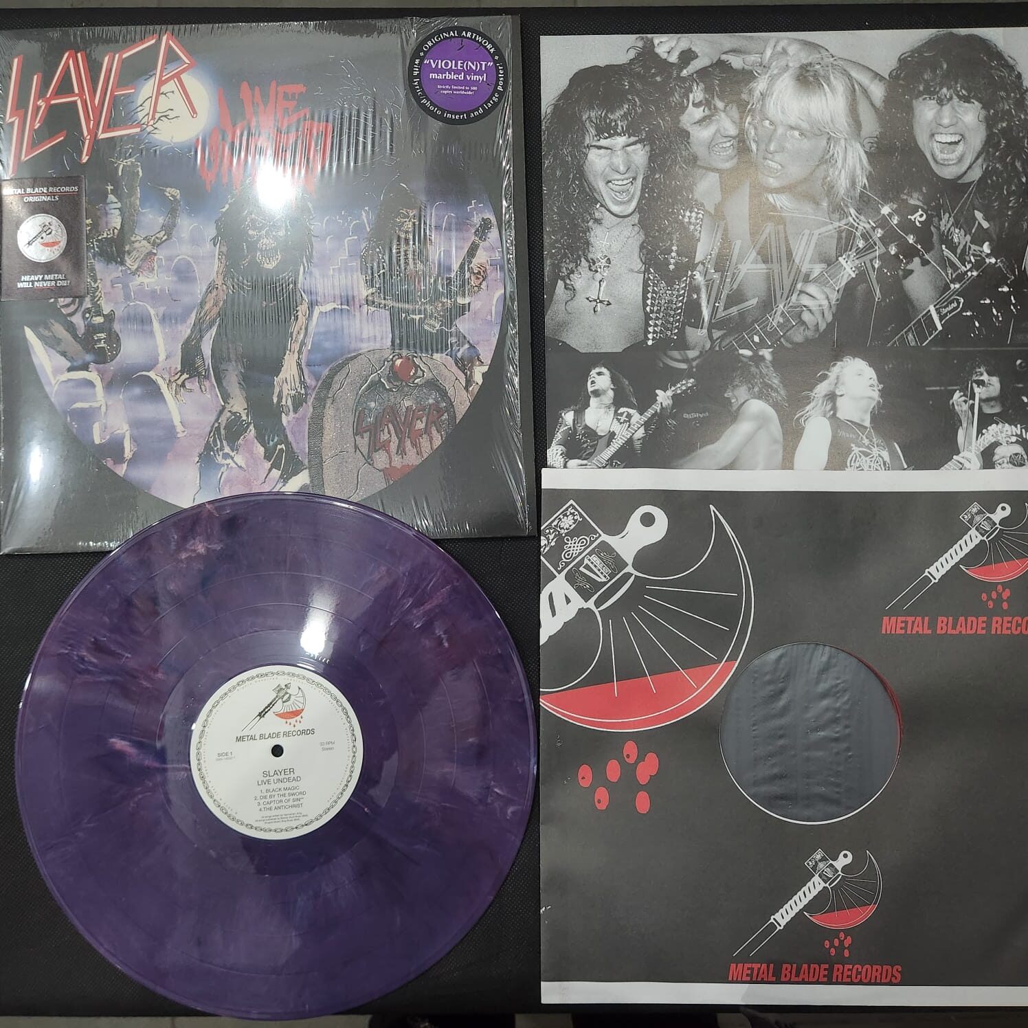 Slayer - Live Undead (LP MARBLE IMPORTADO USADO) - Imagem 5