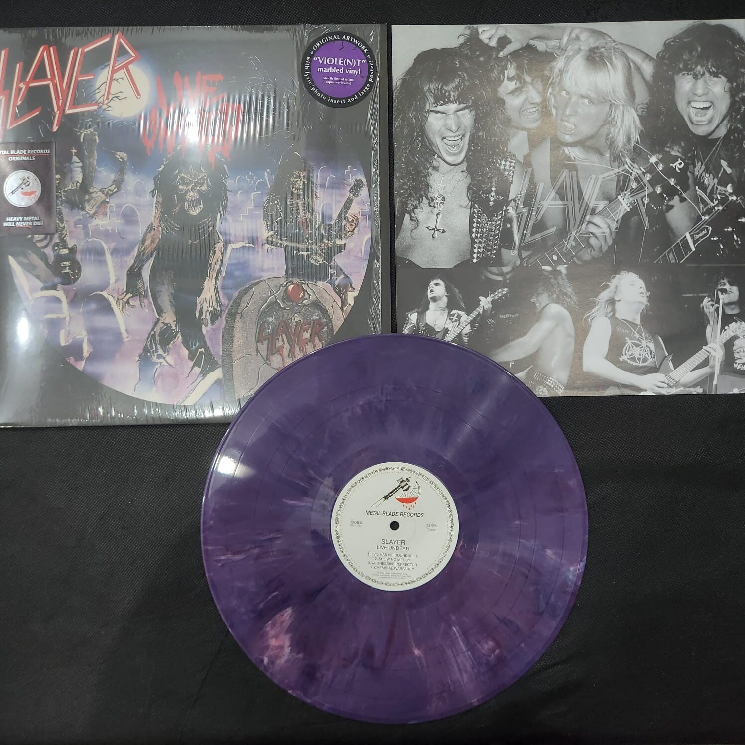 Slayer - Live Undead (LP MARBLE IMPORTADO USADO) - Imagem 3