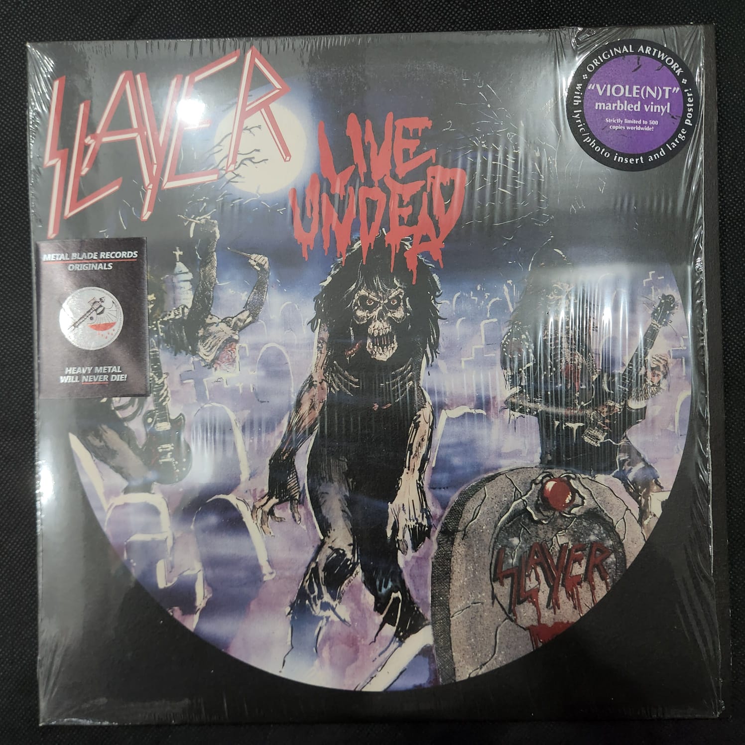 Slayer - Live Undead (LP MARBLE IMPORTADO USADO) - Imagem 2