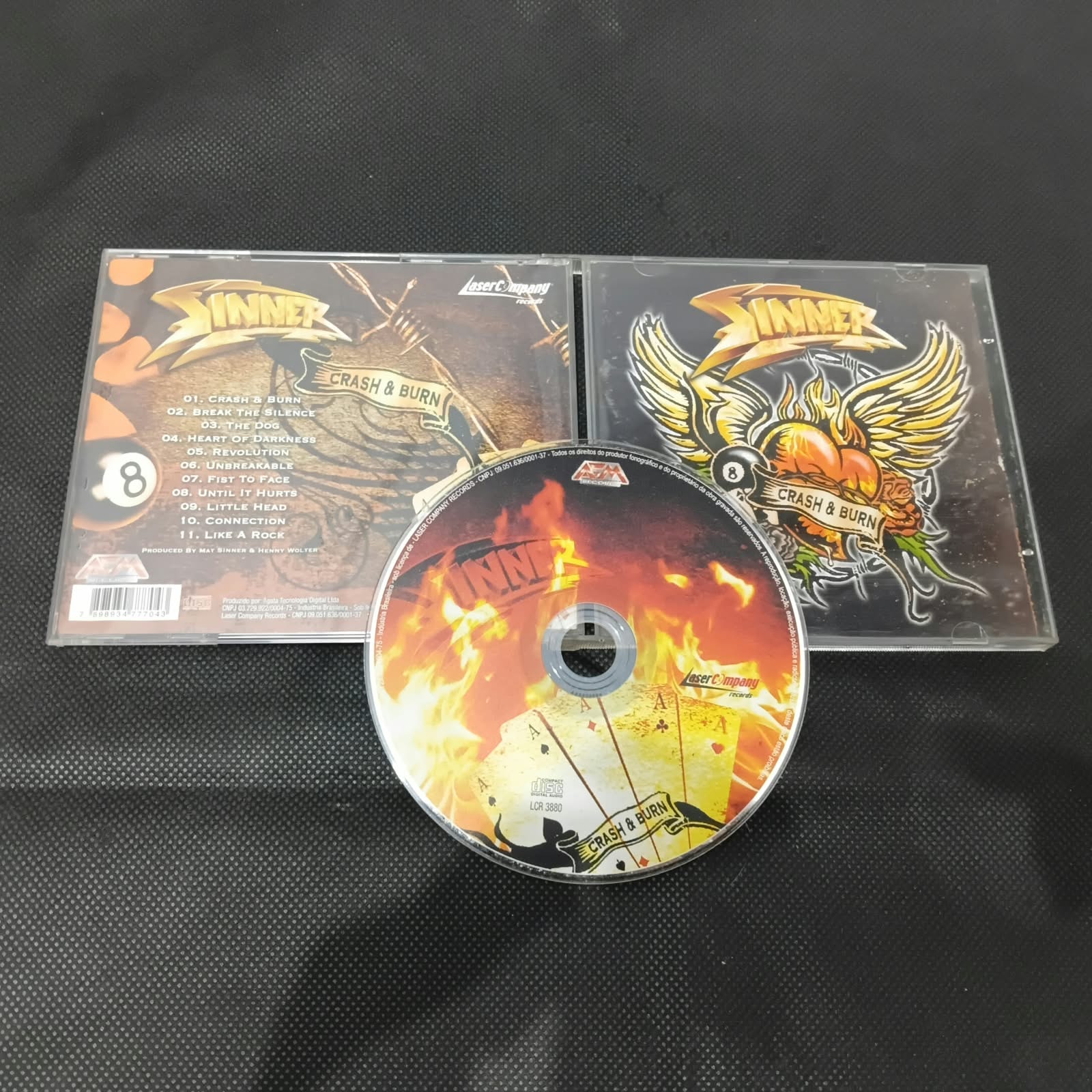 Sinner - Crash And Burn (CD USADO) - Imagem 2